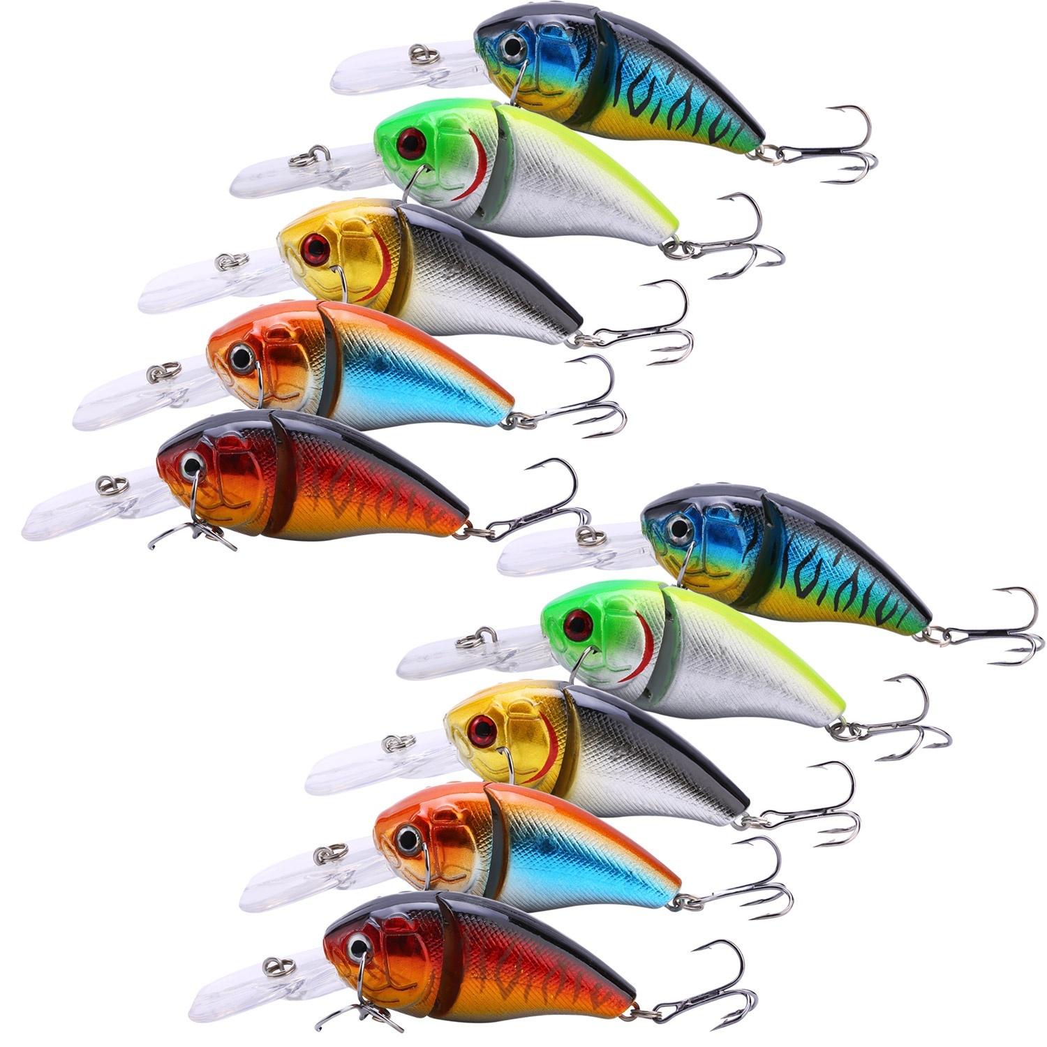 

10 шт., рыболовная приманка, жесткая приманка для глубокого плавания, 8 см, 14 г, искусственные приманки, гольян, рыболовный воблер, Pesca 10Pcs красный