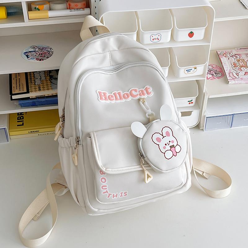 

Рюкзак у стилі кампусу Шкільний жіночий рюкзак великої місткості студентського класу білий