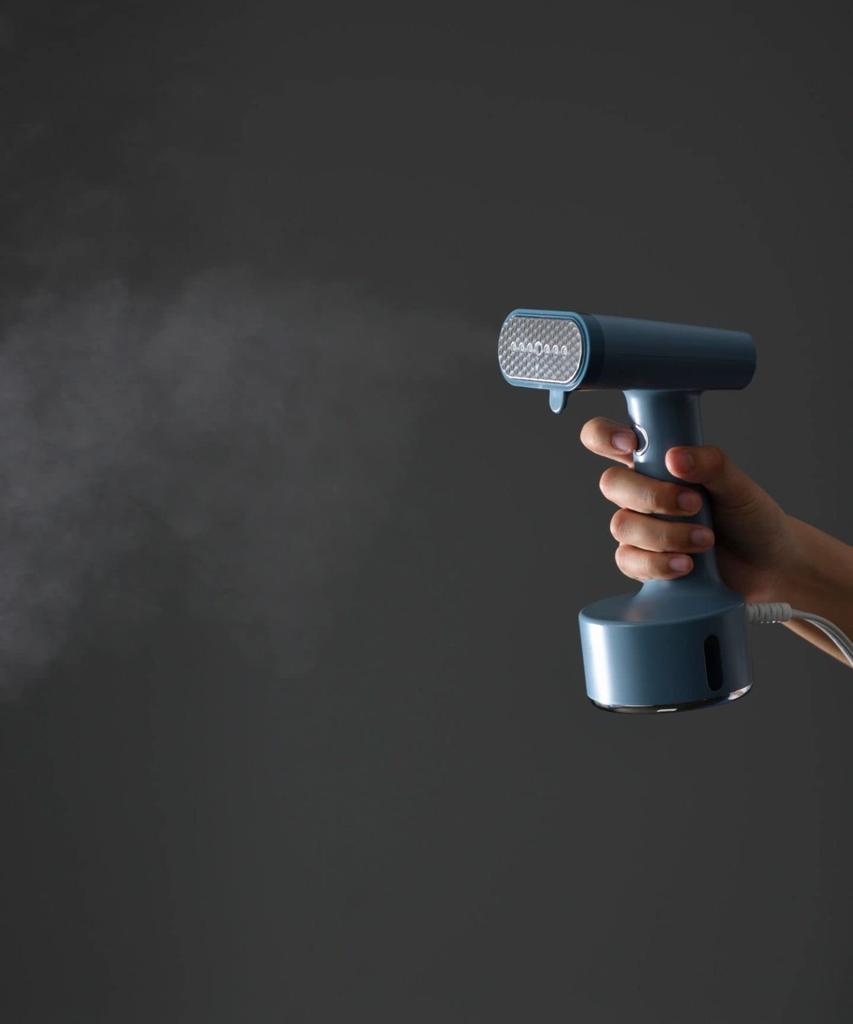 BRUNO Steam Removes wrinkles while hanging on Clothes Continuous Starts up in about 25 Styling Handy New Rainy Pollen Clothes Gray Iron, Compact,