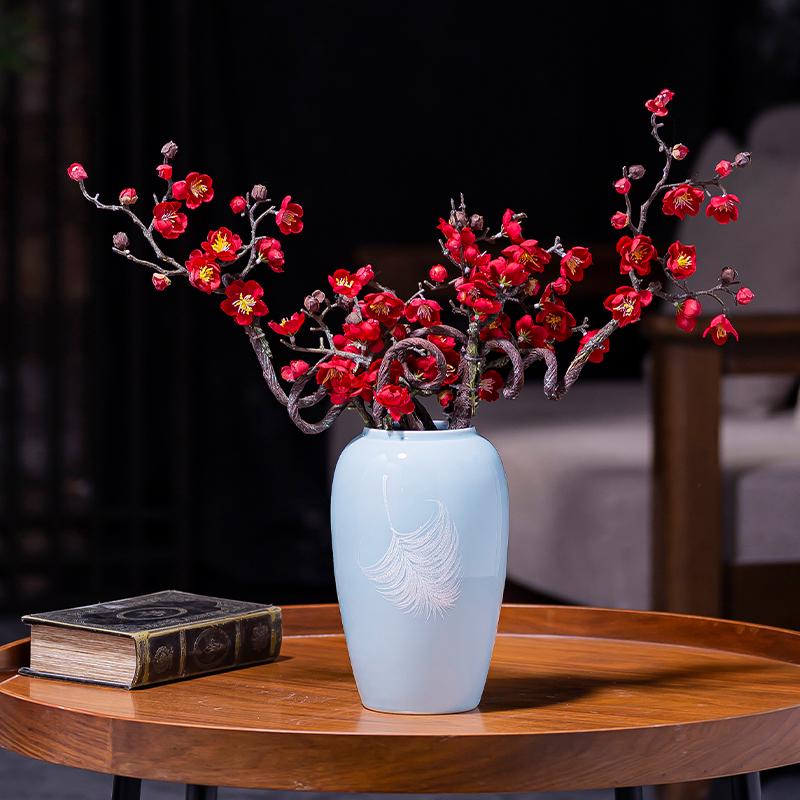 Handcrafted Jingdezhen Ceramic Vase: New Chinese Decor for Living Room and Clubhouse
