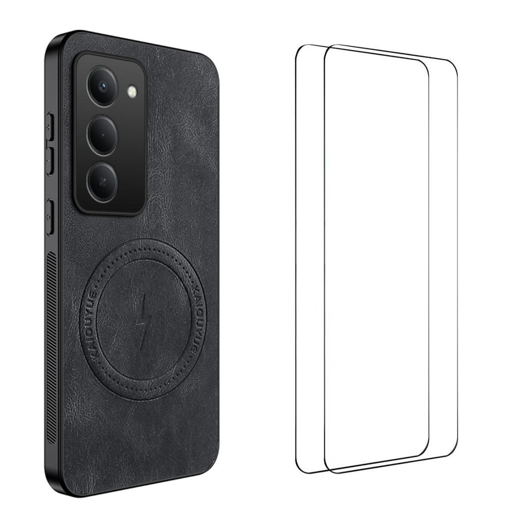 For Xiaomi Redmi 15 5G (Global) (169mm) Magnetic Case WANLONFENG SD Series PC TPU Phone Cover with 2Pcs Screen Film