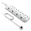 British 13A Power Strip with Independent Switches and UK/HK Sockets