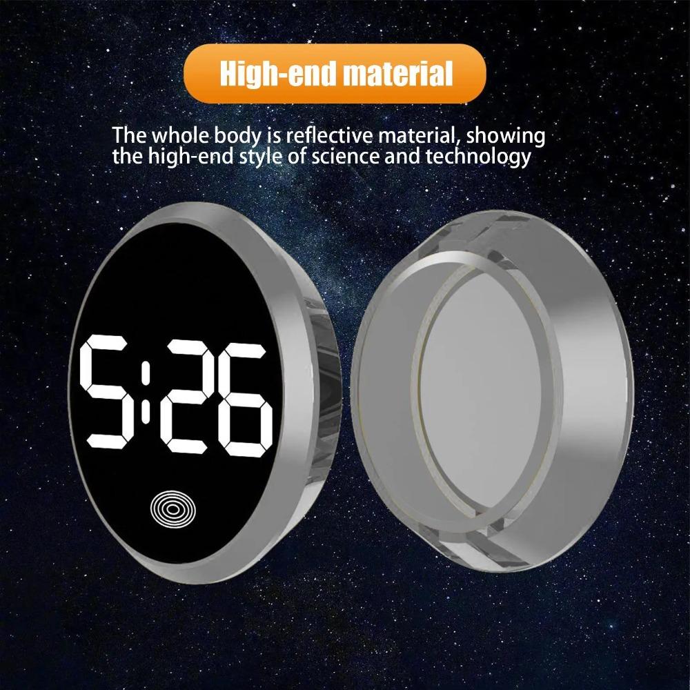 Fashionable Car LED Clock Touch-Control Dashboard Watch with LED Display Light for Fridge RV Classroom Travel Vehicle