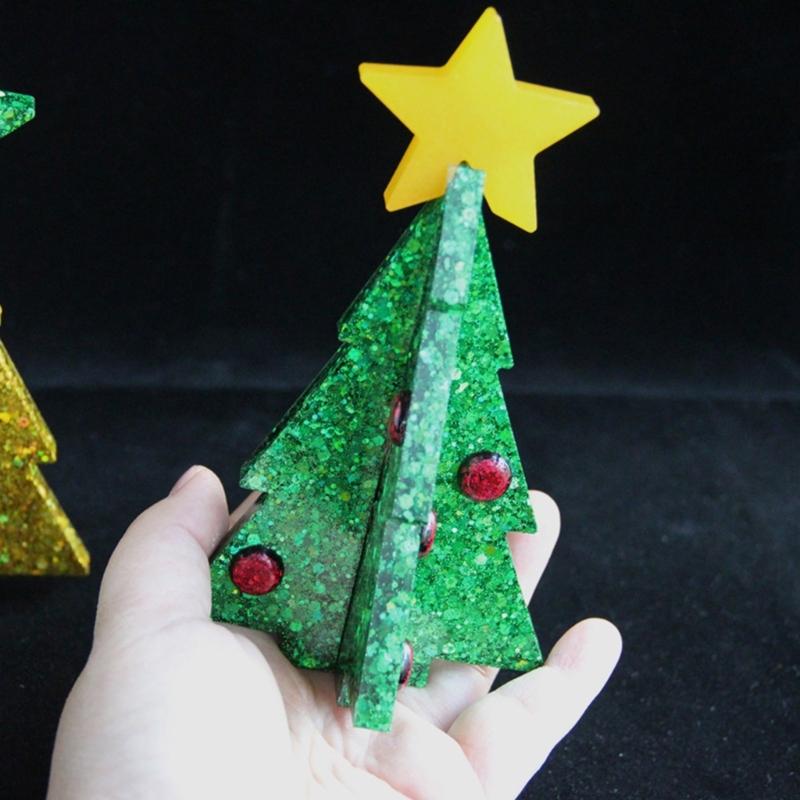 Christmas Tree 3D Puzzle Ornament Silicone Mold Perfect for Handcrafting Christmas Decorations for Home or Office