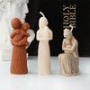 Human Growth Silicone Candle Mold Pregnant Mother Holding Baby Gypsum Form Resin Aromatherapy Soap Mould for Mother's Day Gift