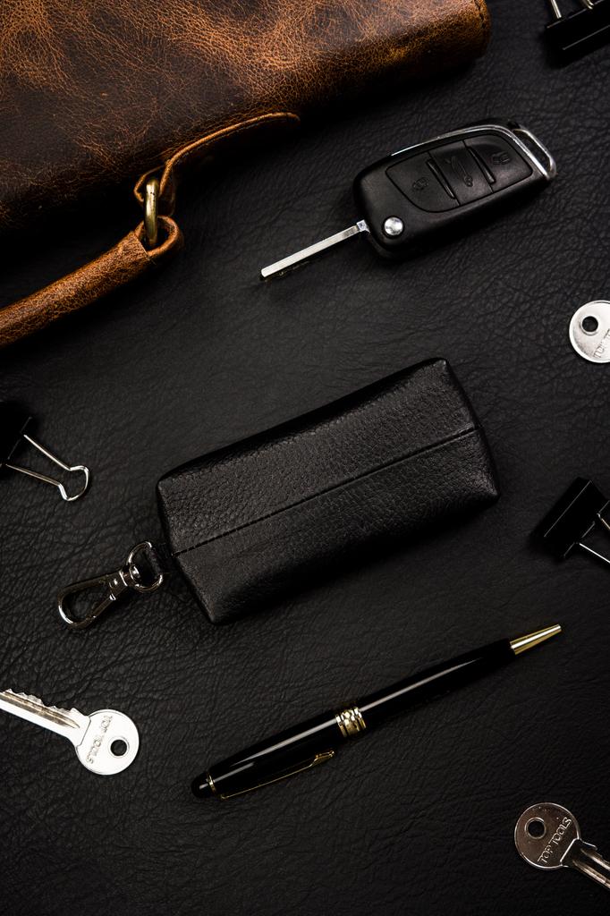 Leather Key Case SKL-001-NDM-6073 Black