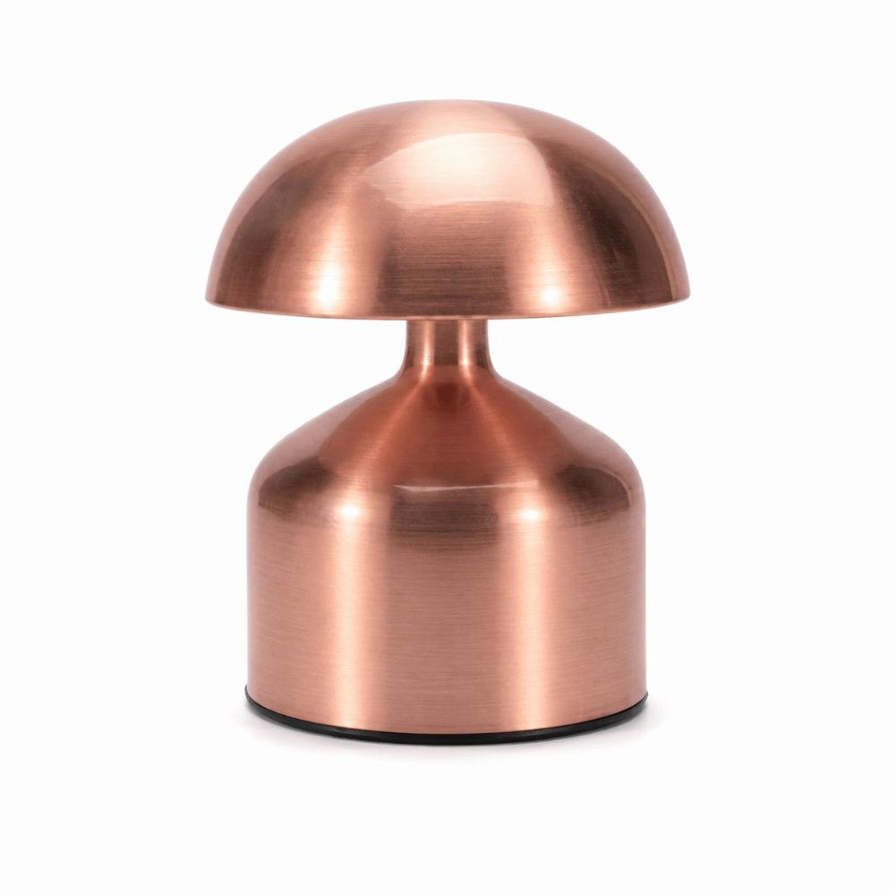 Metal Shade Mushroom Shape Table Lamp USB Rechargeable Reading Bedside Lamp  Hotel Room Use