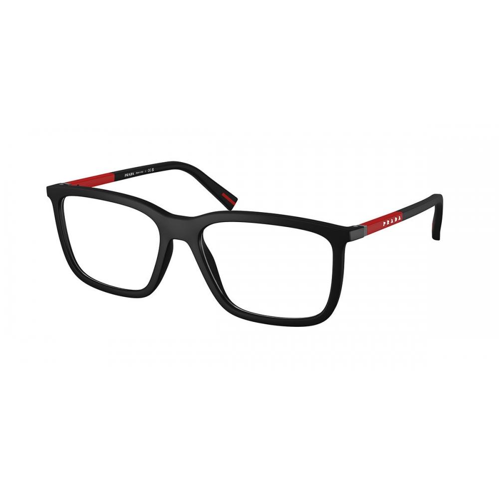 Prada Linea Rossa Ps 01sv Dg01o1 Men Eyeglasses Rubberized Black/54-17-145
