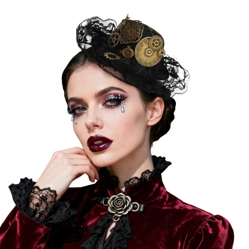 Unique Steampunk Style Hair Accessory Lightweight Polyester Design Hairpin For Performances And Costume Event