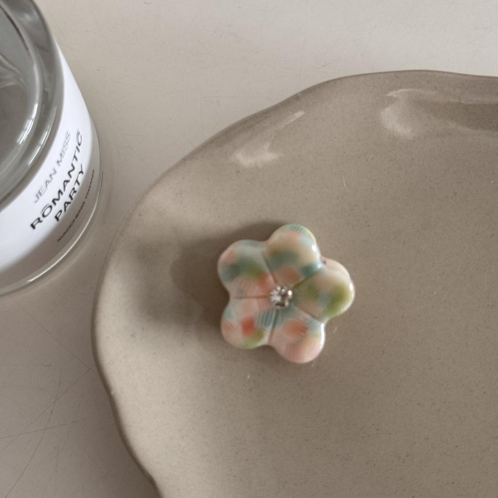 2Pcs Floral Acetic Acid Small Grab Clip Fashion Hairpin Fresh Mini Floral High-end Princess Head Cute Hair Accessory