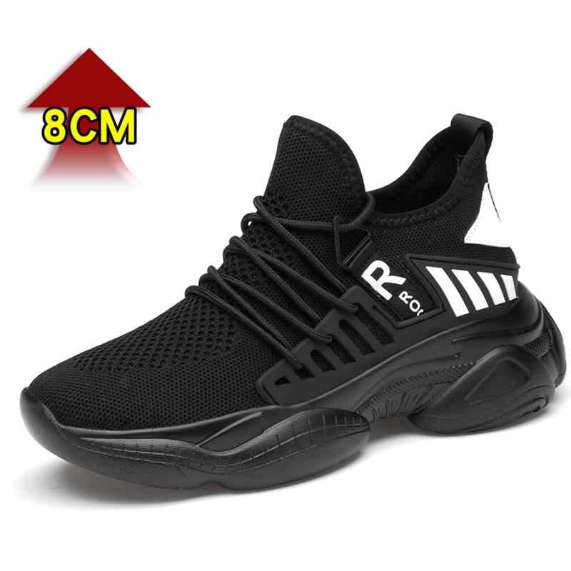 

Спортивные кроссовки мужские увеличивающие рост кроссовки для мужчин повседневные сетчатые летние для отдыха стелька для увеличения роста 8 см 37