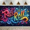 2D Plane, 2D Plane Printing Party Banner 1 Piece Rock Background bannerXY