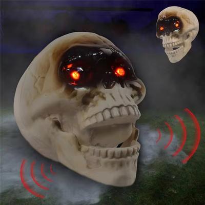 ABWR-Gruselige Totenköpfe Halloween Deko Totenköpfe Mit Bewegungssensor Halloween Dekorationen Gruselige Geräusche Gruselige Dekoration