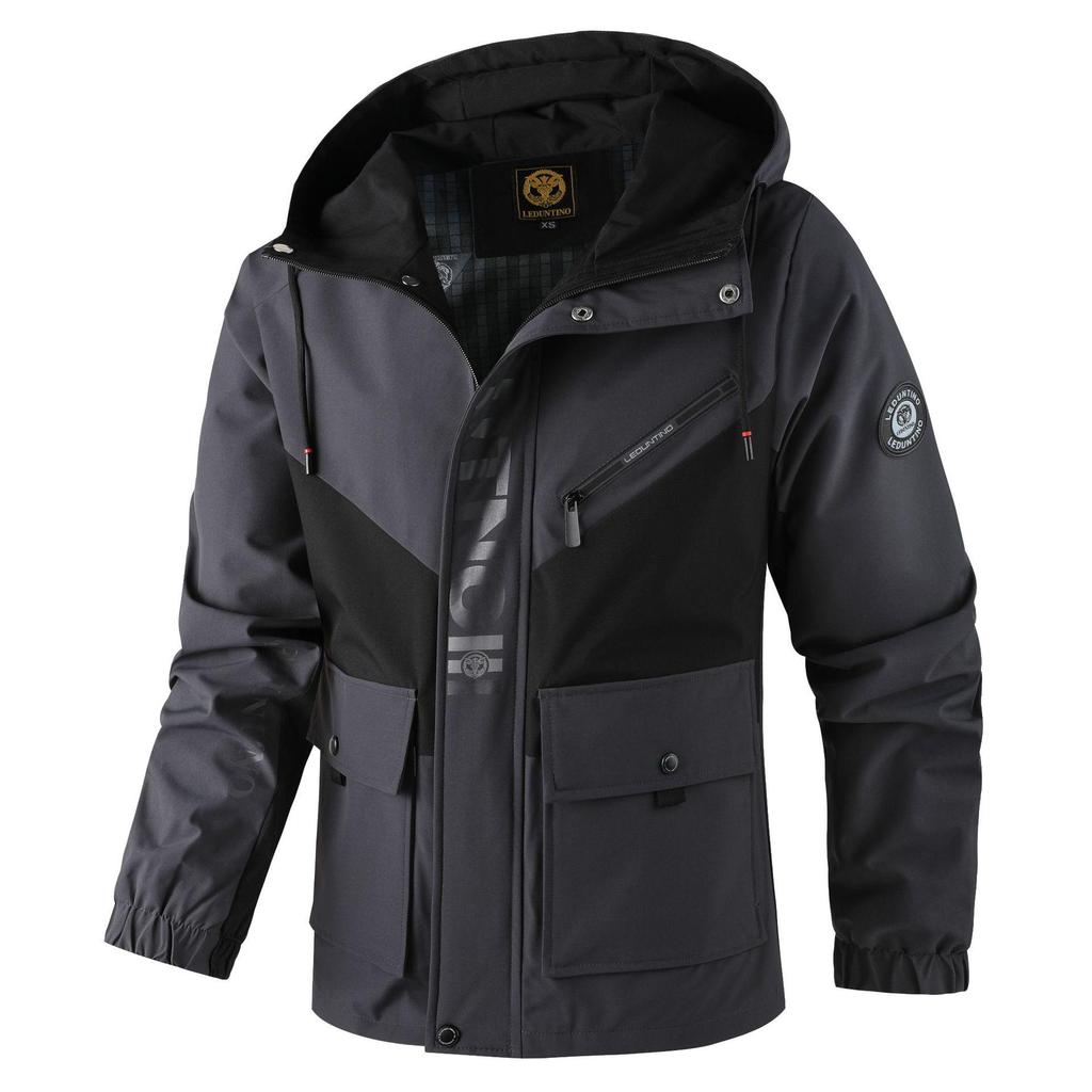 Men's Solid Color Hooded Parka: Casual Outdoor Autumn/Winter Jacket