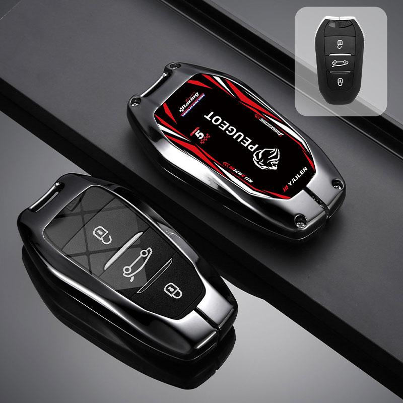 2026 Heet Auto Sticker Koel Auto Slimme Afstandsbediening Sleutelhoes Cover Voor Peugeot 308 408 508 2008 3008 4008 5008 Voor Citroen C4 C6 C3-XR