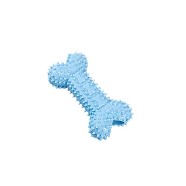 Dog Tartar Removal Rubber Bone Tug Play Toy 4-piece Set, 1 Piece, Mixed Colors