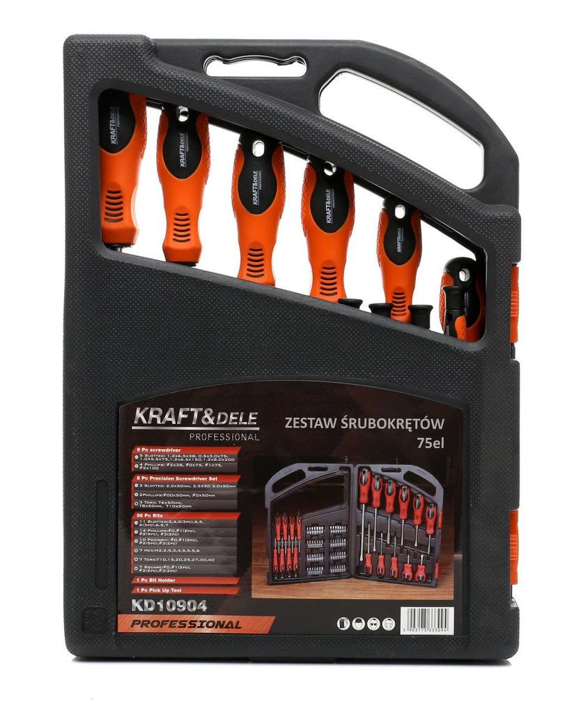 75-piece screwdriver and bit set KD10904