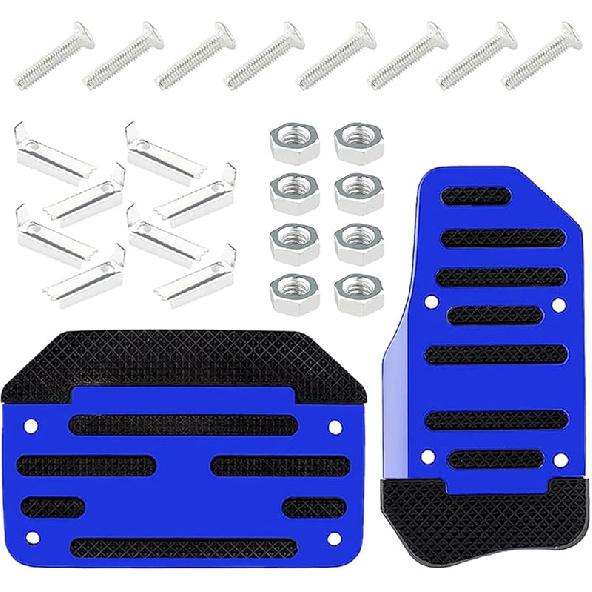 2PCS Non-Slip Car Pedal Covers, Automatic Transmission Gas Pedal Pads Kit, Aluminum Alloy Brake Pedals Set For Car Safety, Universal Replacement