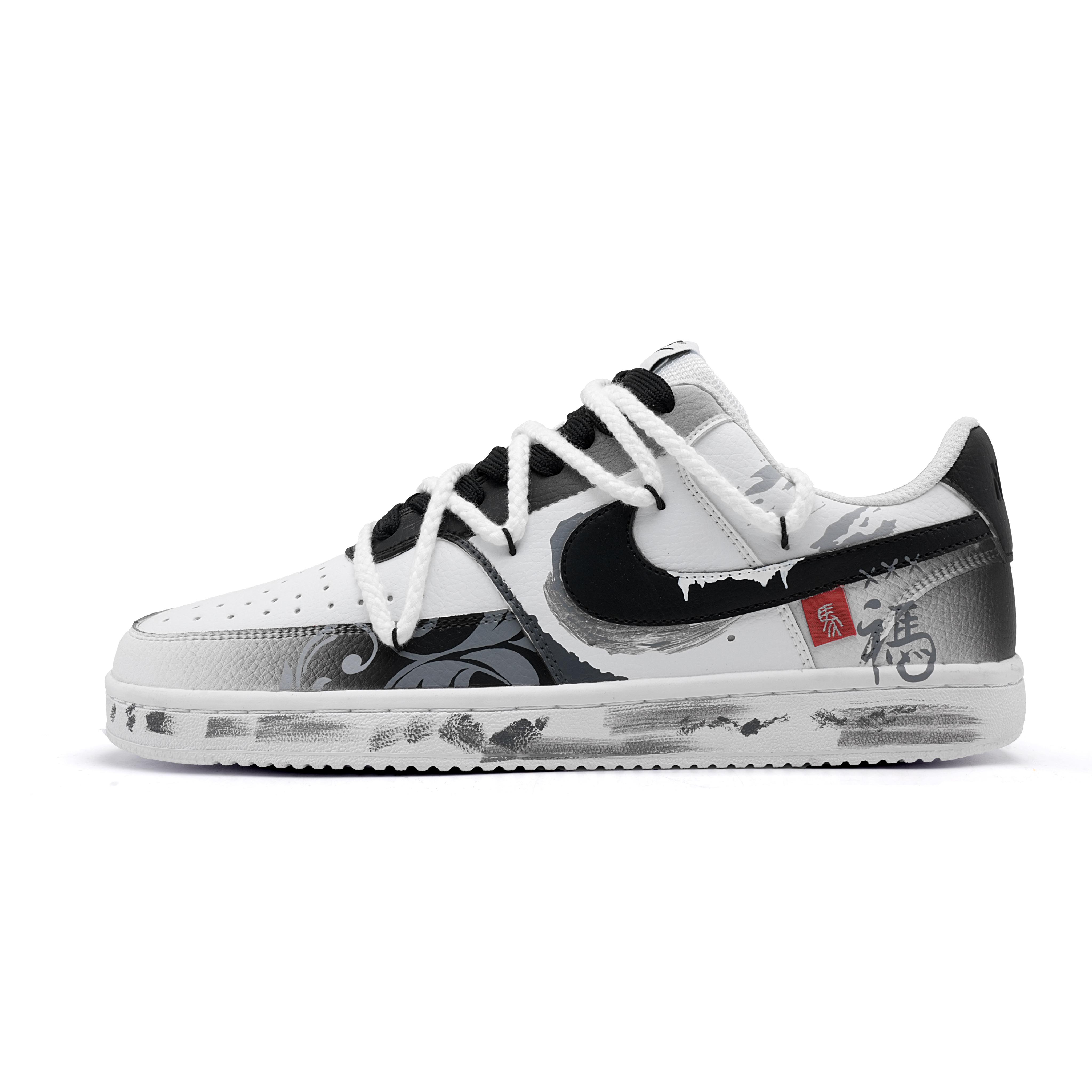

Nike Court Vision 1 Fu Ma Spring Festival Thermal Cushioning Low top Skateboard Shoes Men s Black White DH2987-101(Team965-) 40.5