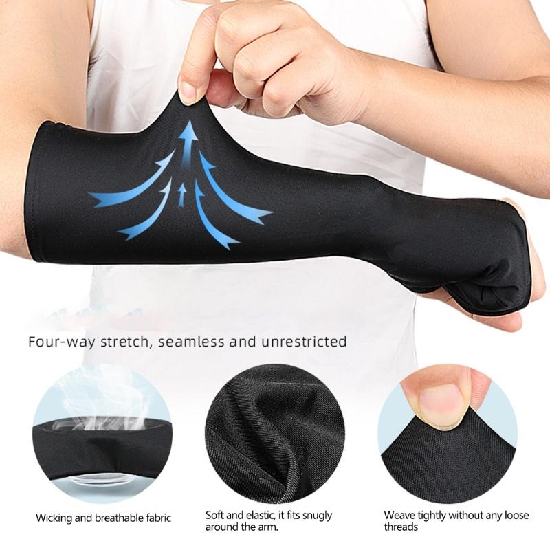 1 Pair Comfortable Elastic Long Sleeve Gloves for Artists Gardeners Anti Stain Breathable Design Painting Gloves