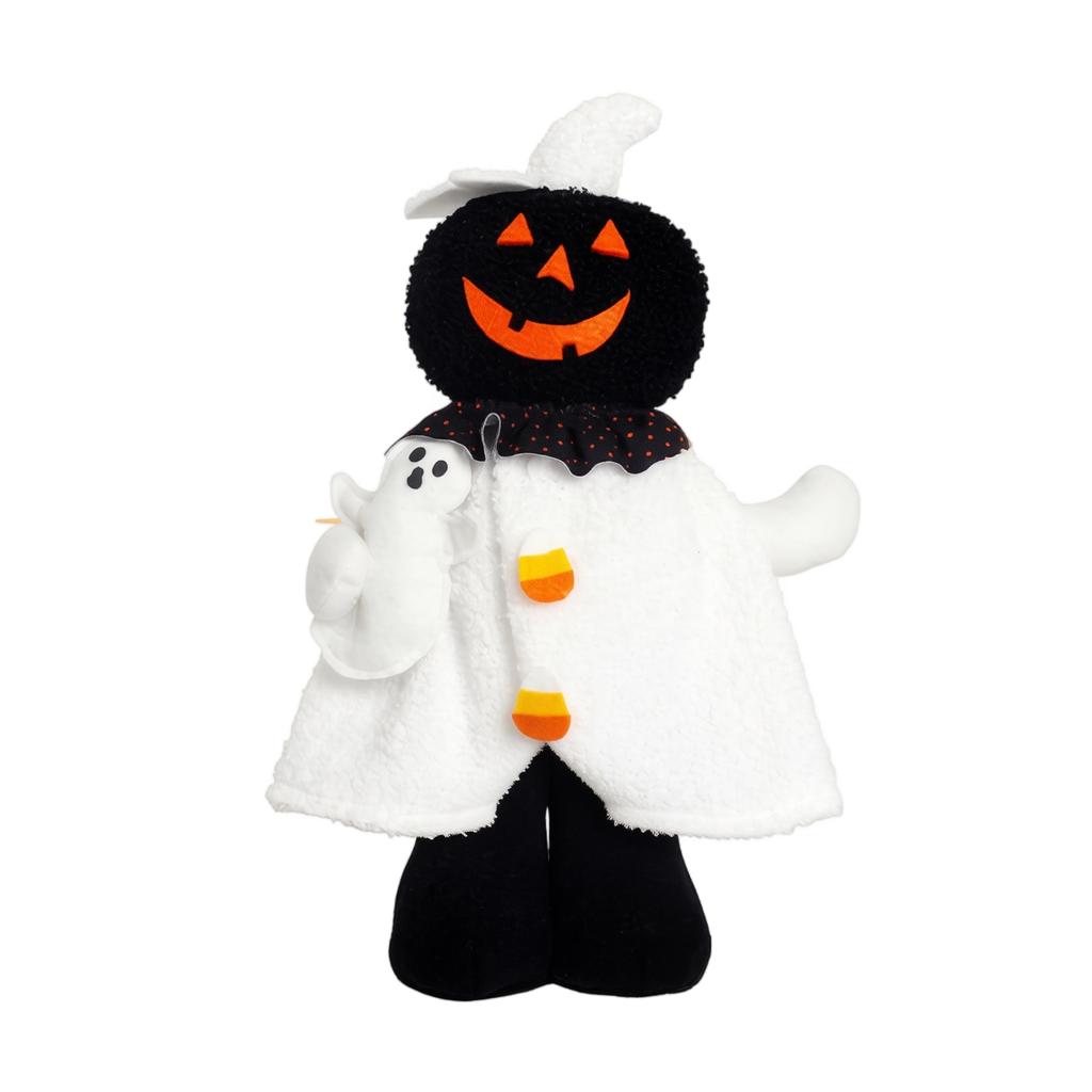 Halloween Figurine Plush Resin Statue Cute Standing Ornament for Indoor Shelf Desk Porch Entryway Decor