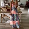 Summer 2025 Casual Long Skirt Jumpsuit Printed Camisole Vest