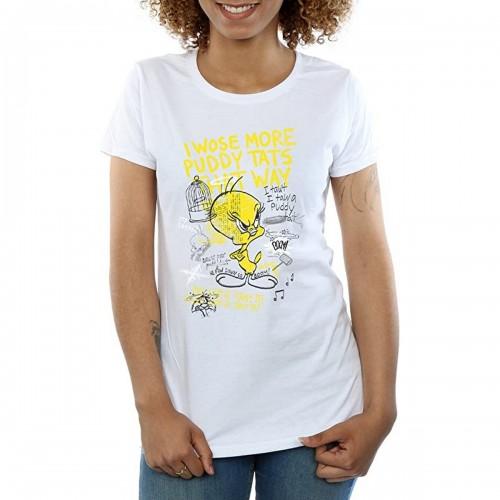 

Looney Tunes Womens/Ladies More Puddy Tats Tweety Cotton T-Shirt білий
