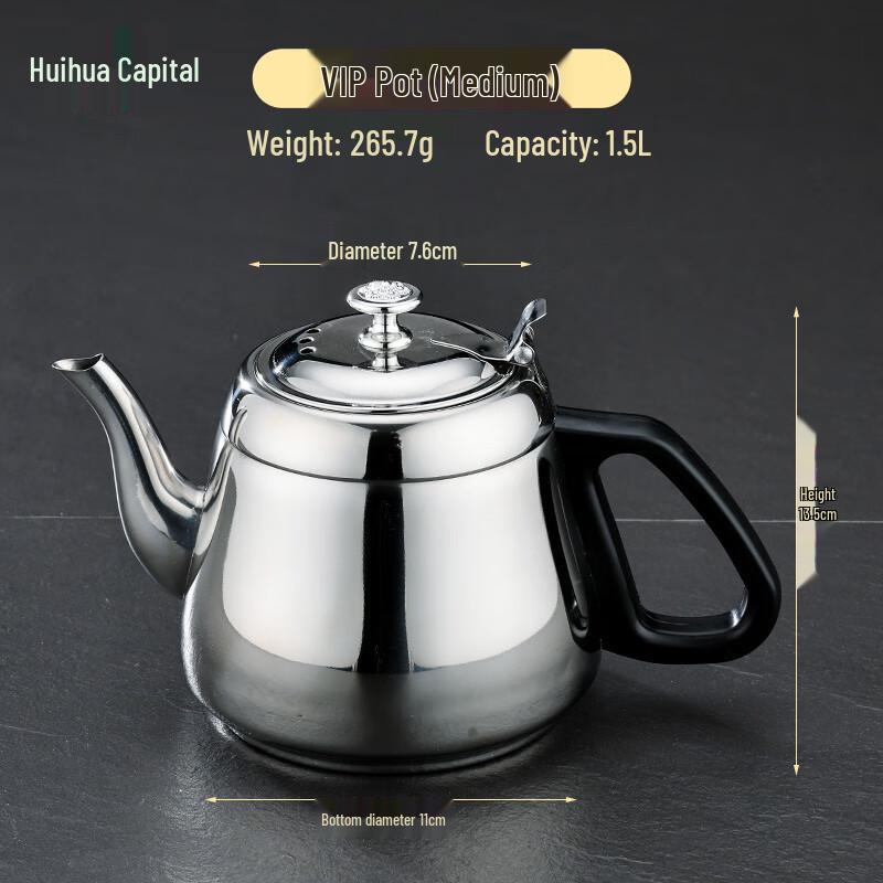 HUIHUADU 201 Stainless Steel Teapot with Strainer