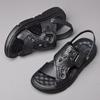 Slippers wear non-slip and step on shit feeling thick-soled one-word drag outdoor sports driving dual-purpose beach sandals