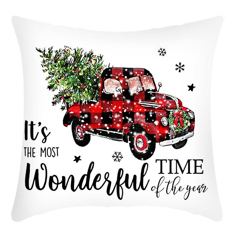 

Новая Рождественская наволочка с принтом Санта Клауса, снеговика, лося, украшение дома, праздничная наволочка 45 * 45Cm pillowcase