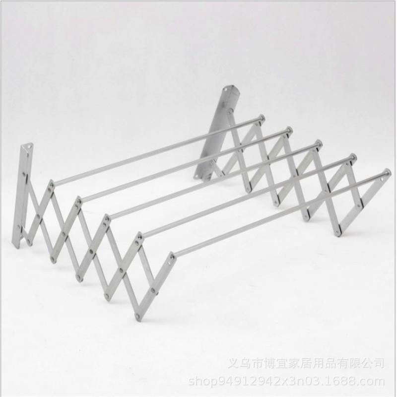 Wall-Mounted Folding Retractable Clothes Drying Rack Aluminum Towel Holder Balcony Bathroom Modern Minimalist