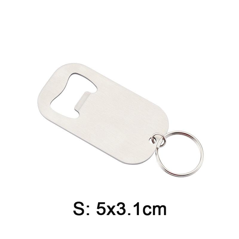 Stainless Steel Bottle Opener Keychain Beer Opener Soda Drink Starter Creative Minimalist Bottle Opener Portable Bottle Opener