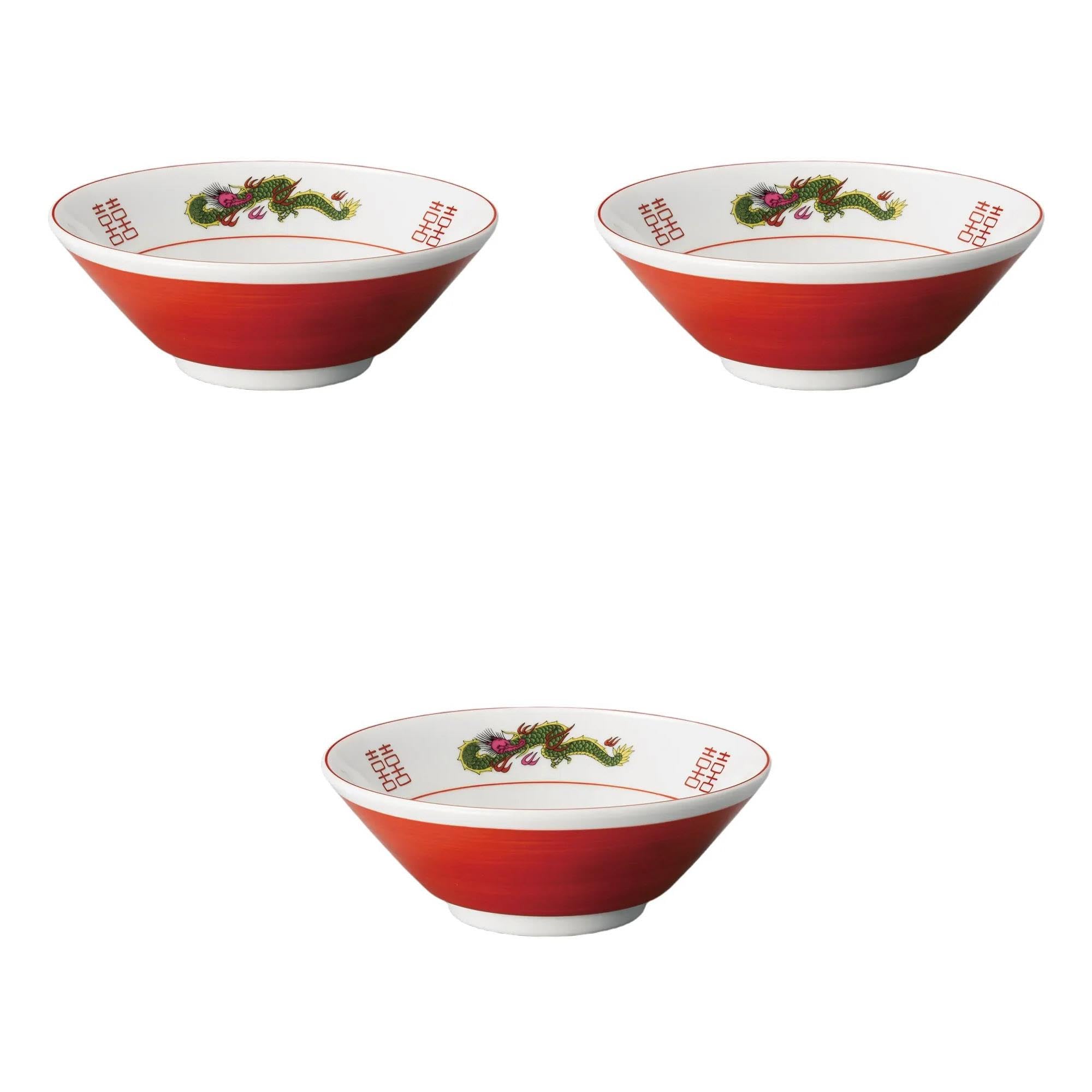

Set of 3 Akamaki Mitsuryu Kiritate Bowls x Ramen Bowls Setomonohonpo 6.3cm [19.5 7cm]