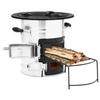 VidaXL Camping Wood Stove Silver 51.5x35x30.5cm Stainless Steel, Charcoal Grill, Wood Stove, Patio Heater, 319442