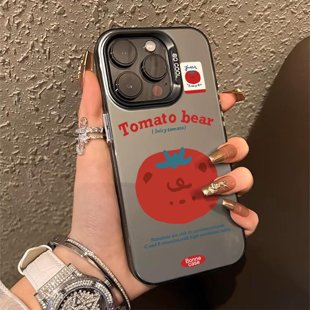 Tomato IMD Phone Case For Samsung Galaxy S26 S25 S24 S23 Ultra S22 Plus S21 FE A56 A55 A54 A53 A36 A34 S33 Slim Protective Cover