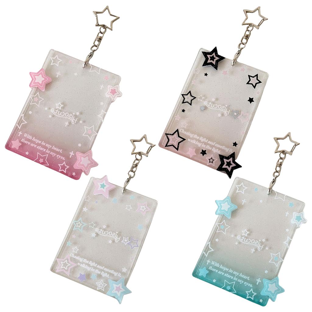 Unique Acrylic Star Card Holder Keychain Accessory Designed For Fans To Easily Carry And Display Idol Photo Cards