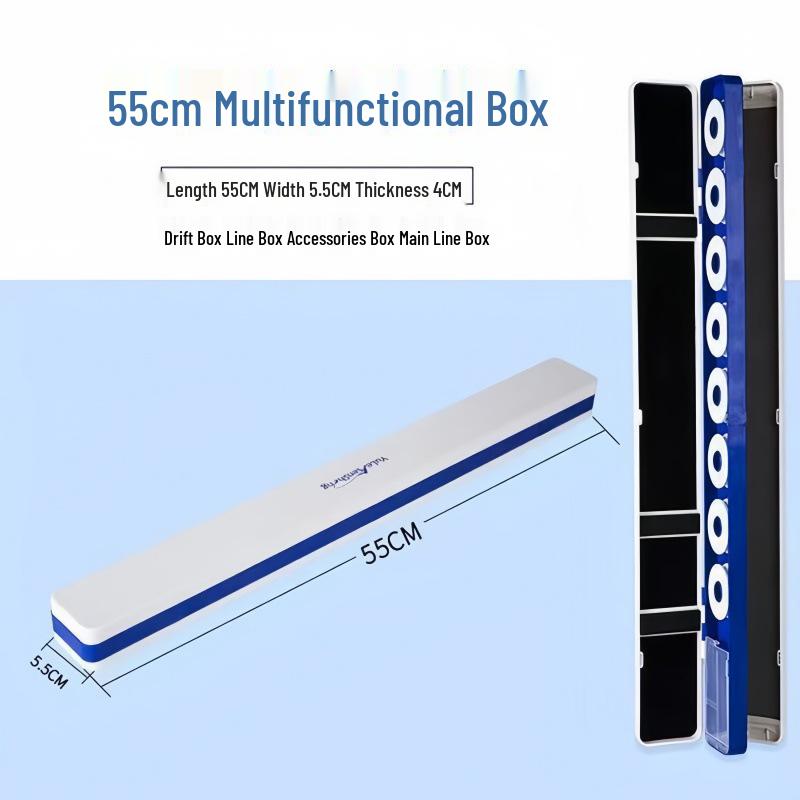 Multifunctional Double-layer Fishing Tackle Box: Leader, Float, and Pole Storage