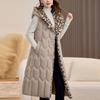 Fashion Winter Women's Long Warm Vest Hooded Thick Sleeveless Jackets Woman Coat With Belt