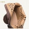 Johnature Retro Atmungsaktive Hohl-out Stiefel Sommer Sandalen Echtes Leder Mode High Heels Damen Schuhe