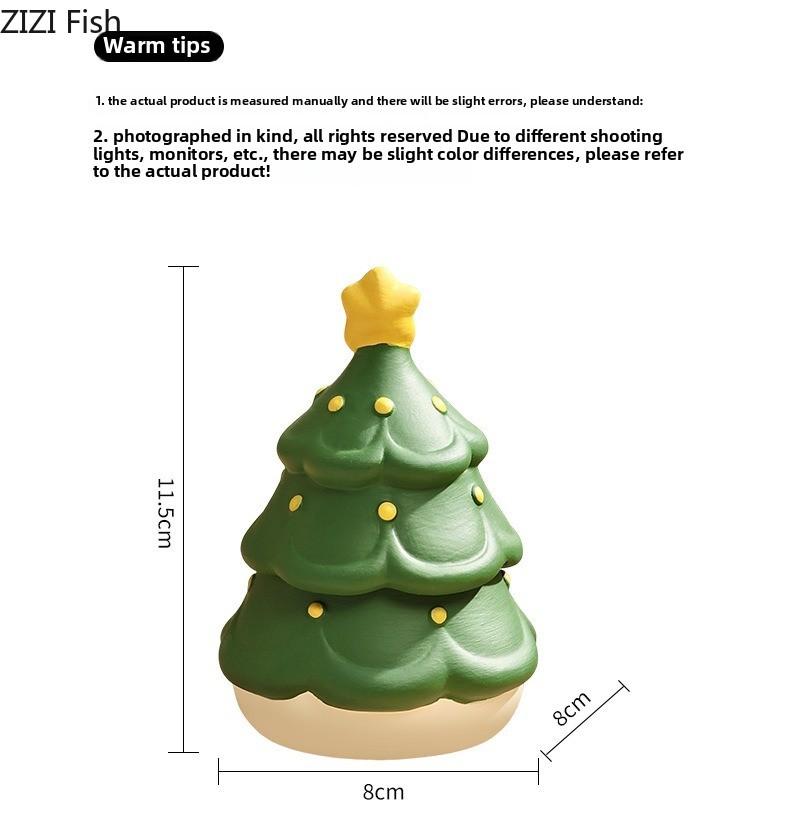 BRChristmas Tree Shape Ceramic Toothpick Holder Dental Floss Cotton Swab Boxes Nordic Creative Home Desktop Decor Organizer GiftEY