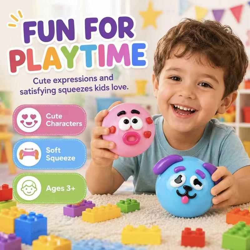 Smushers Squishy Curiosidades Divertidas Cara de Perro Intercambio Squishy Juguete Blando Moldeable Lindo Rebote Lento Juguete para Apretar, Regalo Sensorial Relajante
