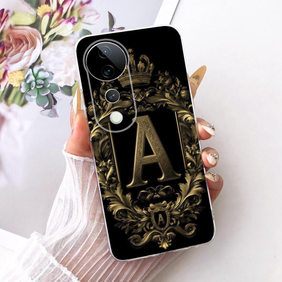 For Vivo V40 Pro Case V2347 Luxury Crown Letters Cover Soft Slim Phone Case For Vivo V40e V 40 Pro VivoV40 E V2403 Fundas Bumper