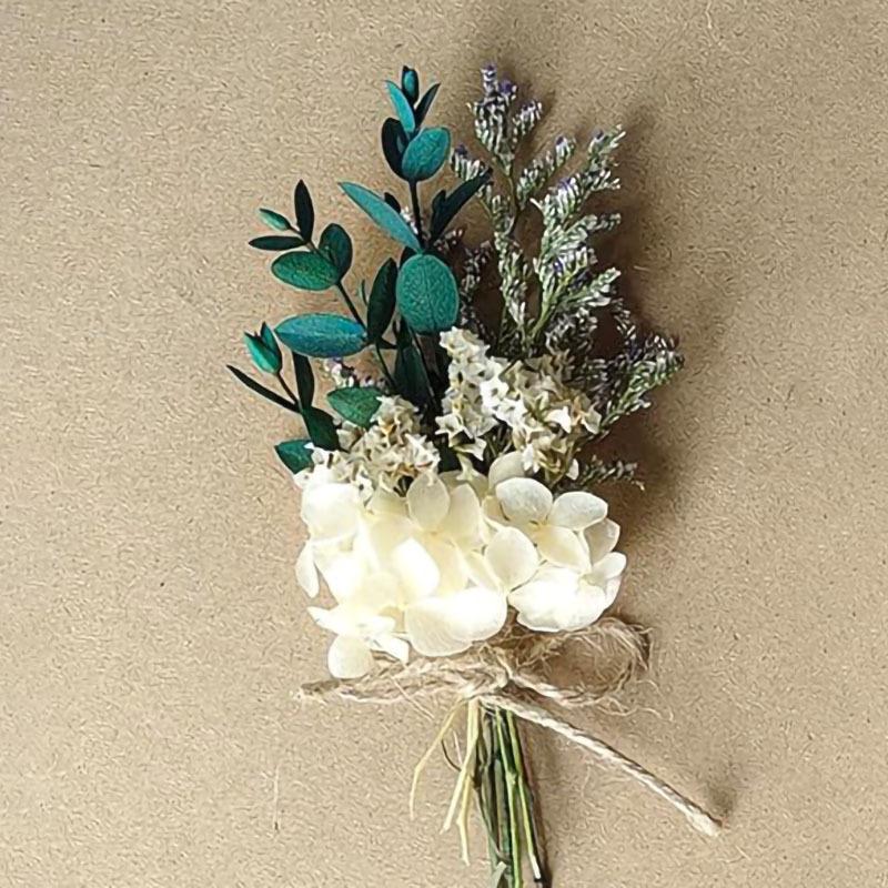 Mini Dried Flower Bouquet, Gypsy Rabbit Tail Reed Gift Box Car Decoration Wedding Corsage Souvenir Dried Flowers