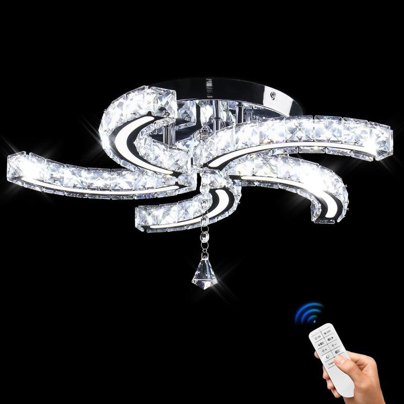 Modern K9 Crystal Led Ceiling Light Indoor Luxury Chandelier Windmill Designed Dining Room Plafon Living Room Decor Lamp Lustre