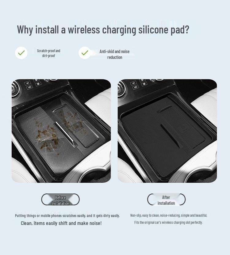 Jetour L7 PLUS Wireless Charging Silicone Pad (2024-2025) - Non-Slip Car Interior Mat