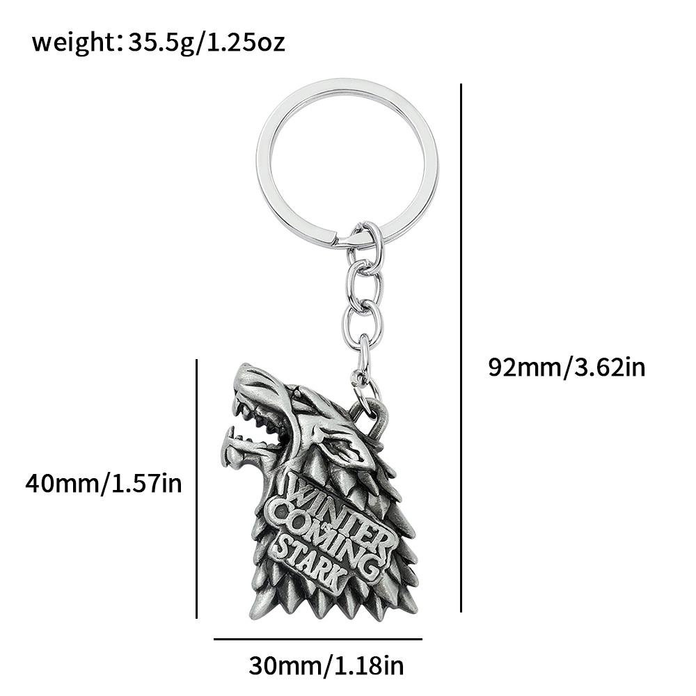 House Stark Key Chain Song Of Ice And Fire Key Rings Holder Souvenir For Gift Chaveiro Men Jewelry
