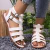 Fashion Women's Sandals Summer Elegant Woman Shoes Low Heels Flats Casual Gladiator White Fish Toe Women Sandals