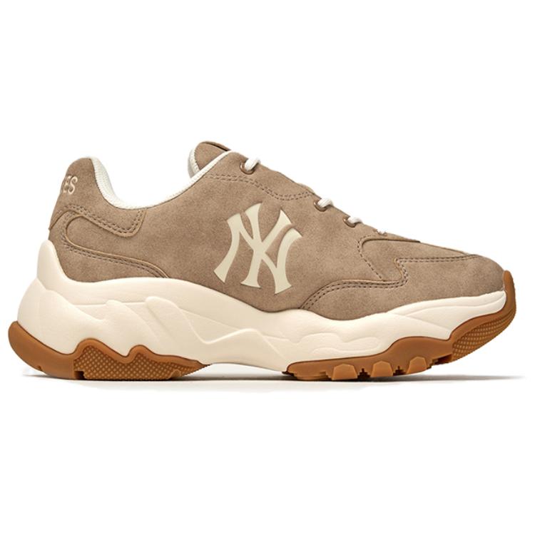 MLB New York Yankees Height Increasing Low top Chunky Sneakers Unisex Brown 3ASHVT35N-50BRS