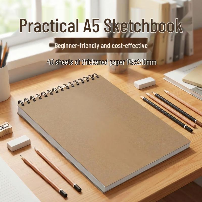 TuTuyu Coil-Bound Kraft Sketchbook