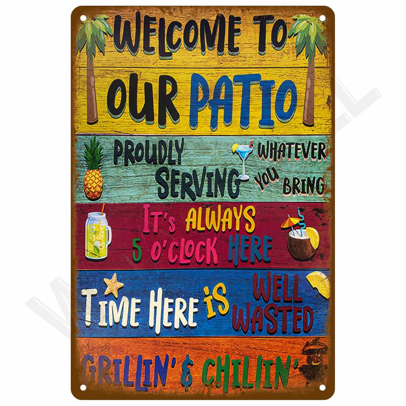 Retro Metal Sign Wall Art Mural Aesthetic Room Home Decor Items Poster Vintage Metal Plate Garage Decoration Tin Sign Plates Bar